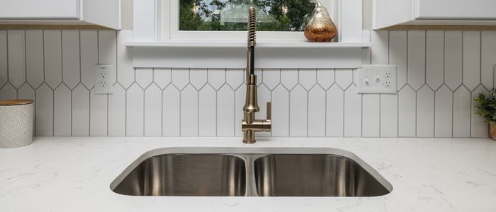 how to install double kitchen sink plumbing